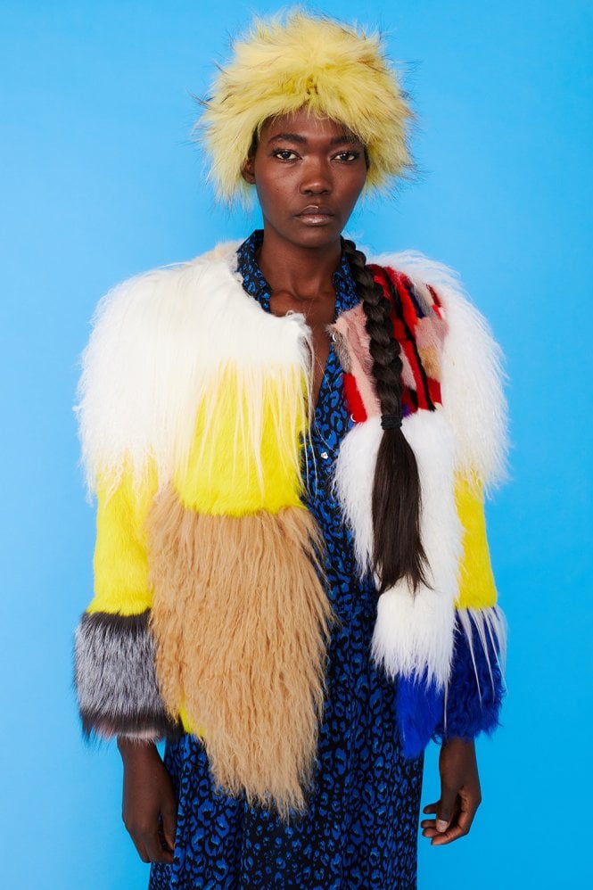 JAYLEY Yellow Fox Fur Headband