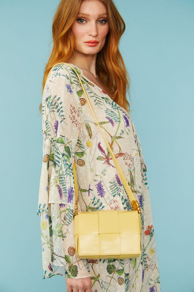 JAYLEY Yellow Grape Skin Vegan Leather Bag