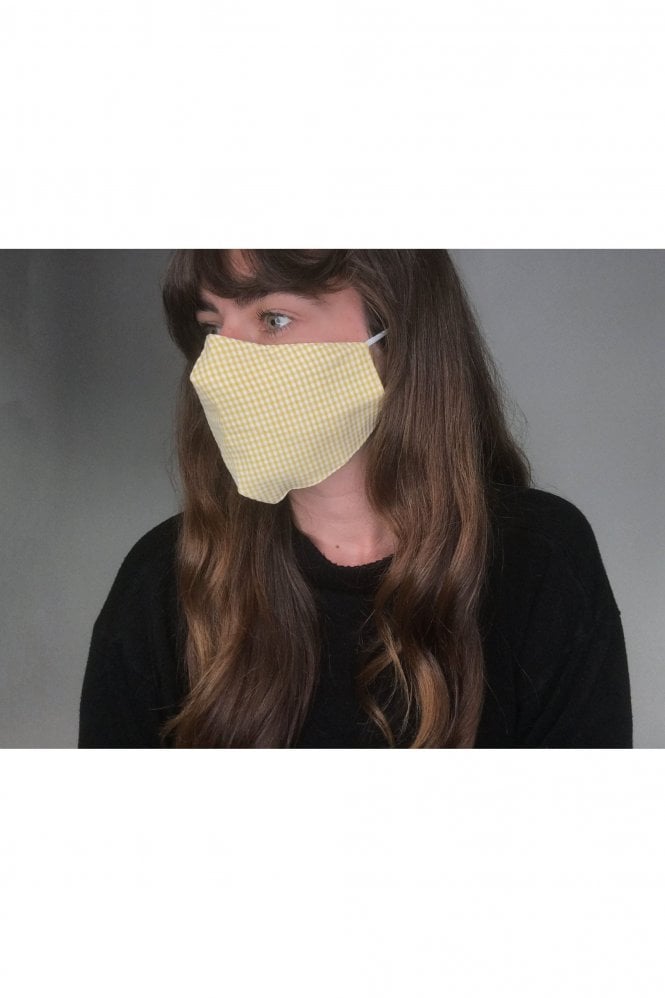 JAYLEY Yellow Reusable Fashion Face Mask with Filter Pocket