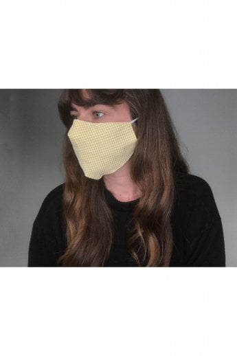 Yellow Reusable Fashion Face Mask with Filter Pocket