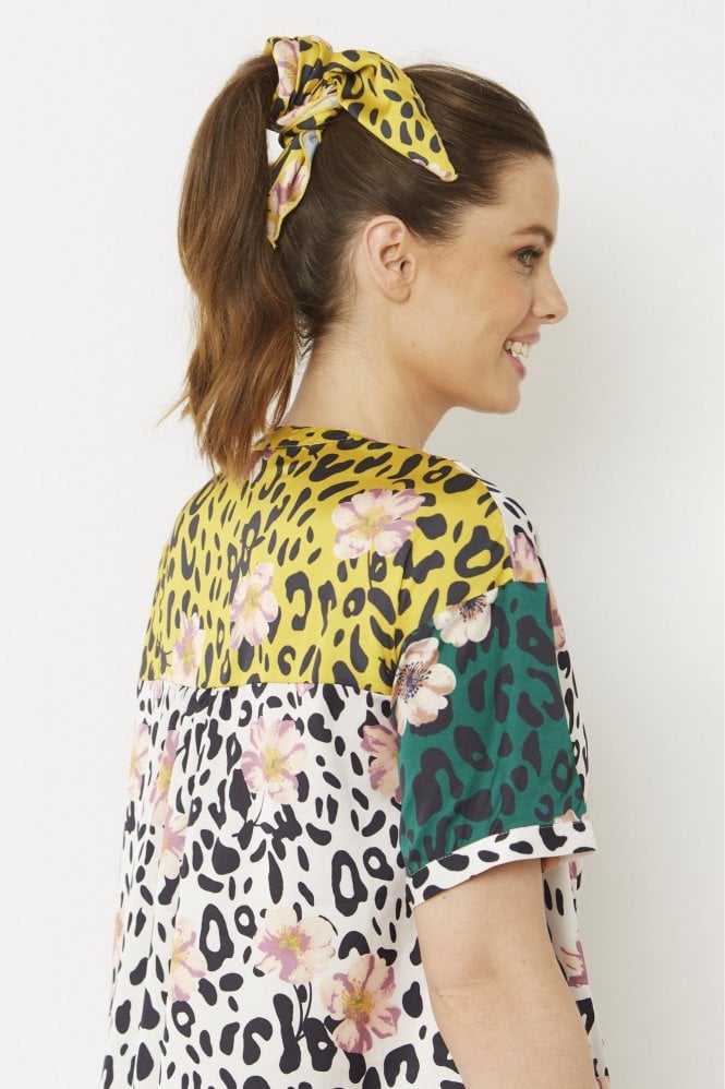 JAYLEY Yellow Silk Blend Hair Scarf
