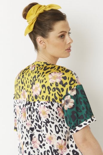 Yellow Silk Blend Hair Scarf