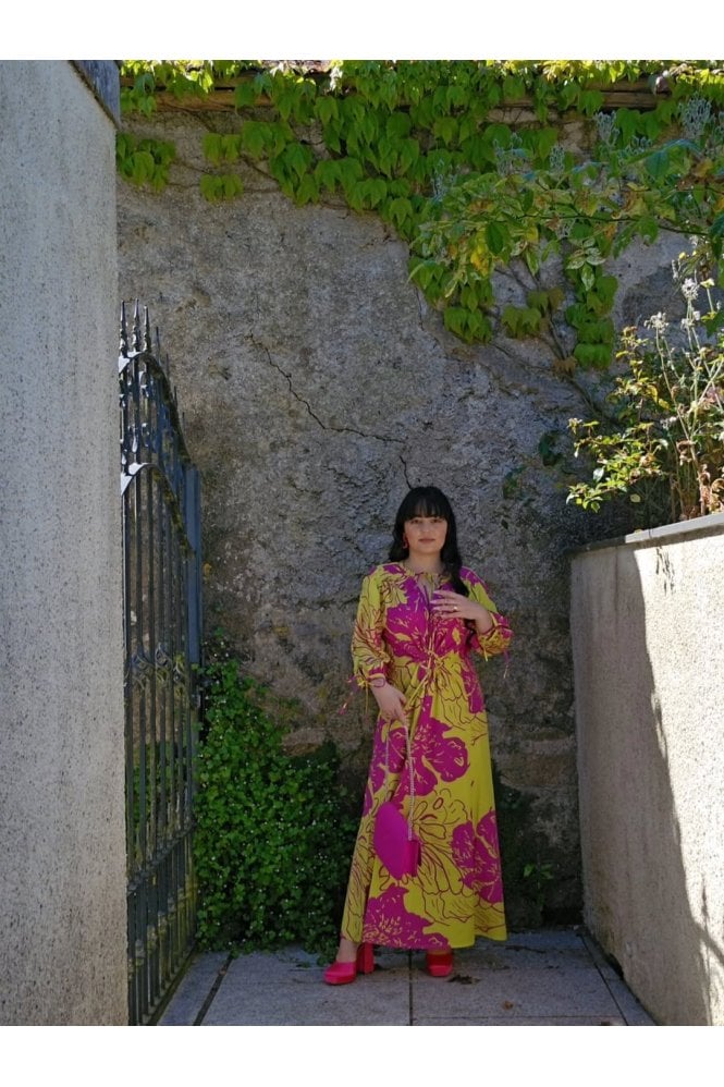 JAYLEY Silk Blend Sienna Maxi Kimono Dress