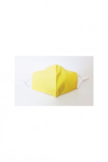 Yellow Unisex Block Colour Fashion Cotton Face Mask