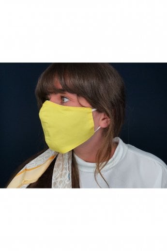 Yellow Unisex Fashion Face Mask with Filter Pocket