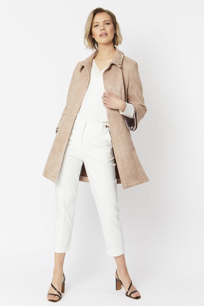 Mocha Faux Suede Jacket